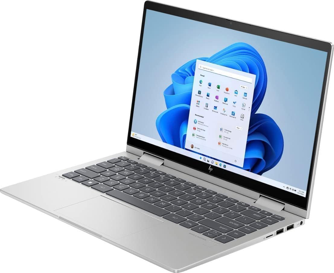 HP Envy X360 14-ES0 033DX 2-in-1 Laptop, 14'' FHD IPS Touch Display, Intel Core i7-1355U, 16GB RAM, 1TB SSD, Intel Iris Xe Graphics, Win 11 Home, Finger Print Reader, English & Arabic Keyboard , Silver | 7H9Y1UA#ABA