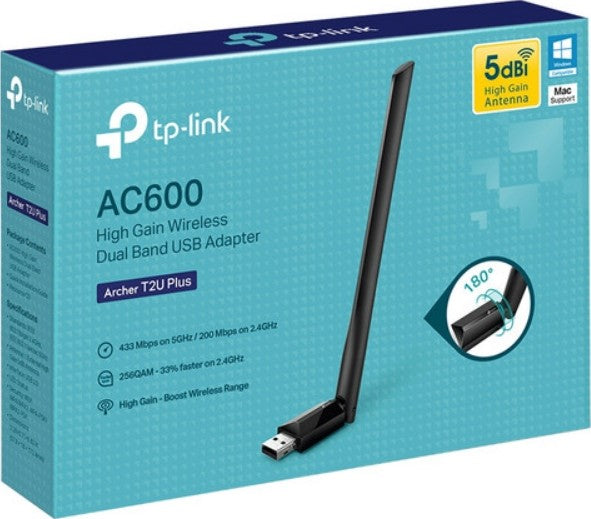 TP-Link USB Wifi Adapter for PC AC600 Mbps Wireless Network Adapter for Desktop | Archer T2U Plus